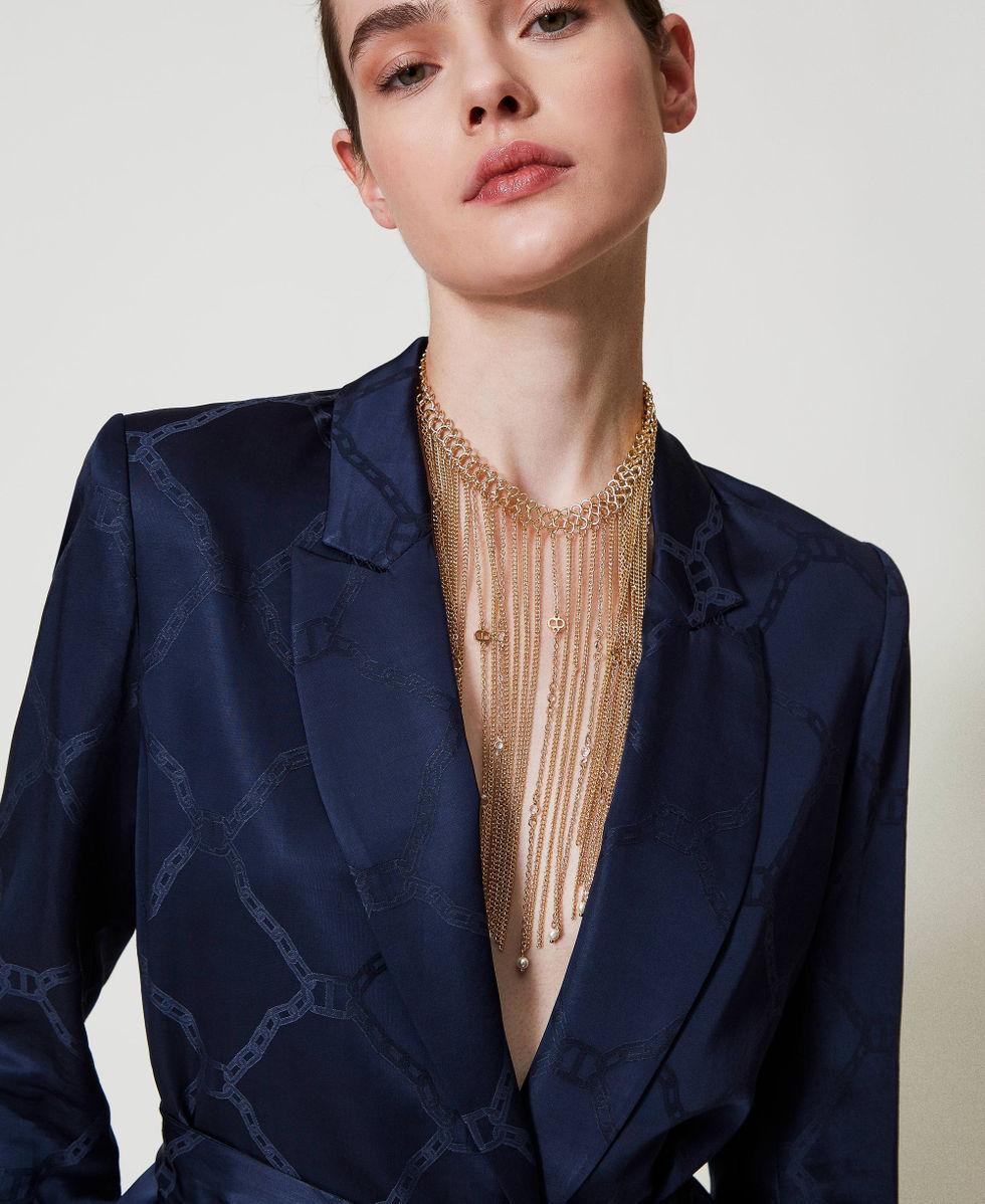 Collier ras-du-cou avec franges