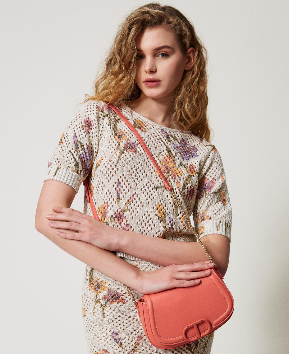 'Brera' shoulder bag with Oval T fastener Coralline Woman 251TB7230_12141_T0