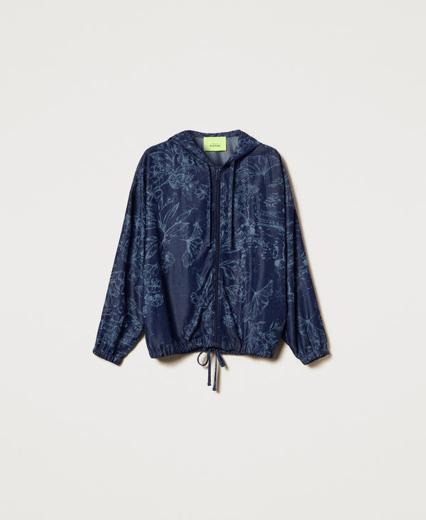 MYFO bomber jacket in floral denim