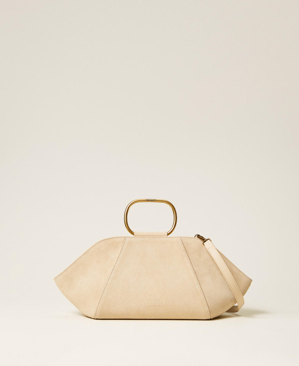 Umhängetasche aus Veloursleder