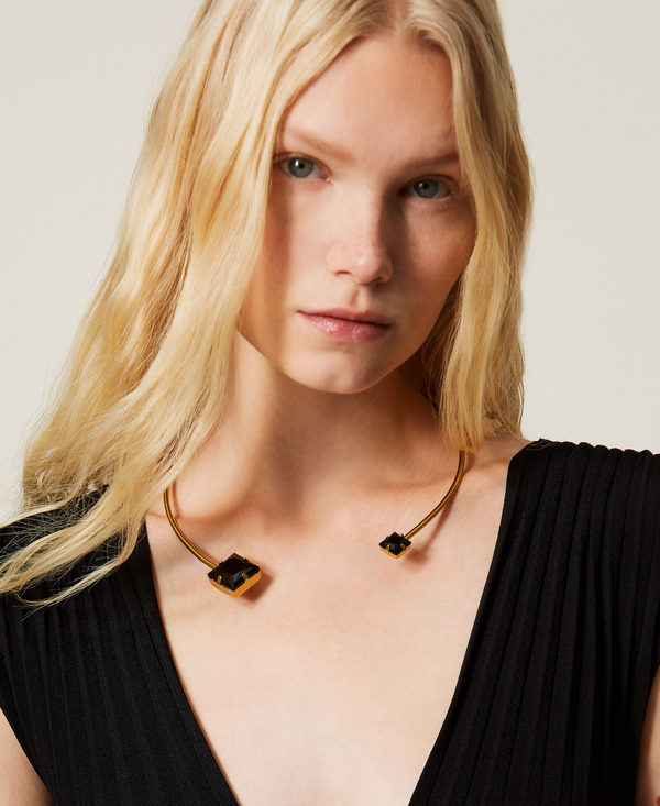 Rhinestone choker necklace