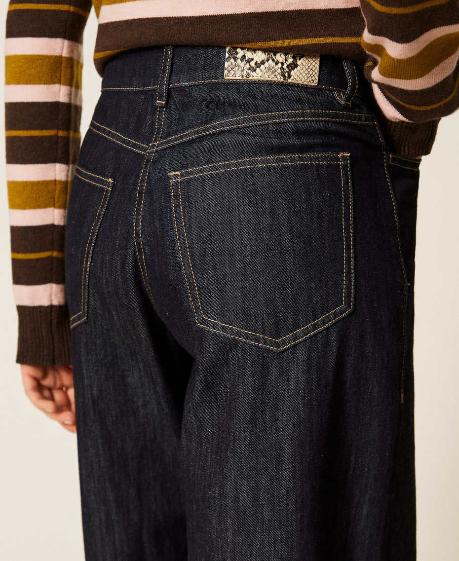 Flared jeans with folded hem "Indigo" Blue Woman 262LI2JBB_01435_04