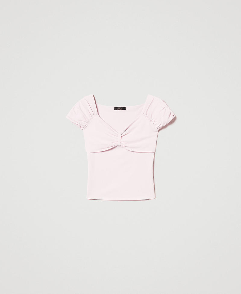 Maglia fitted con arricciature