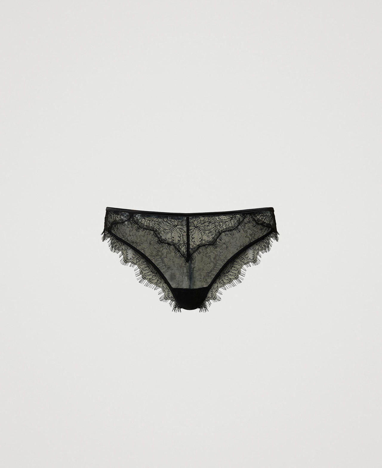 Scee by twin set Slip brasiliana in pizzo e tulle