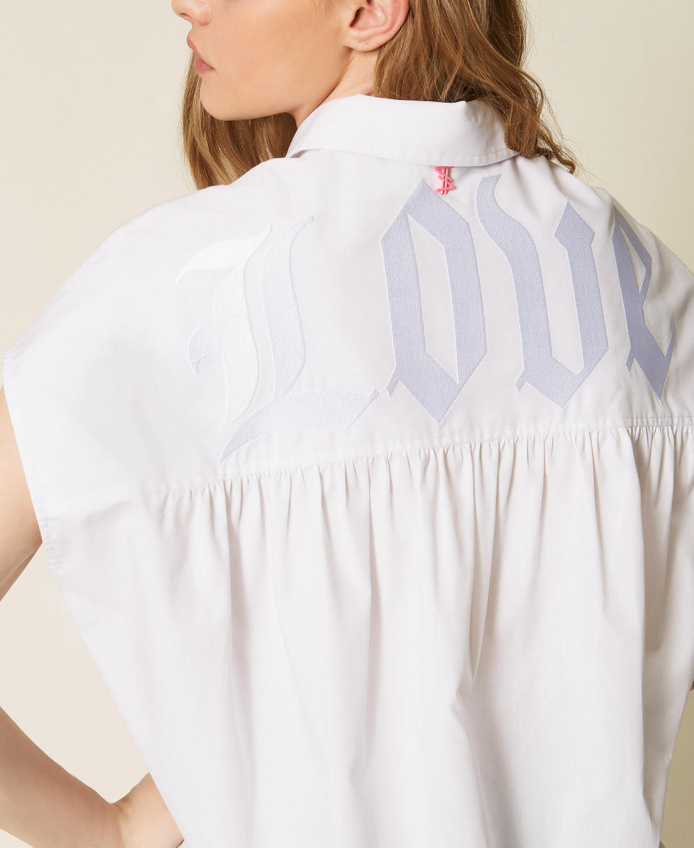 MYFO Kimono-Bluse mit Stickerei Oxford Papers Frau 261AQ2032_13559_04