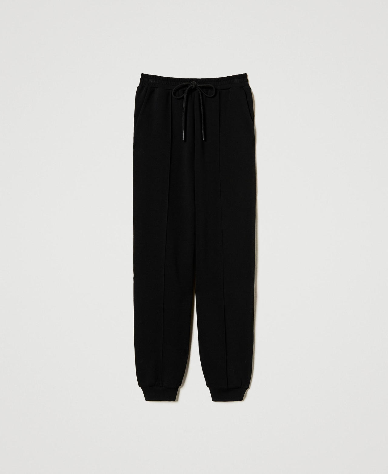Plush fabric joggers Black Woman 251TP2701_00006_0S