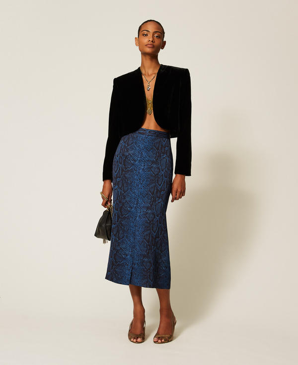 Python print cr&ecirc;pe midi skirt