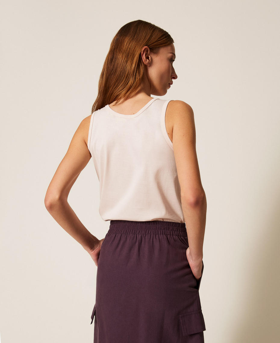 Top slim con clip Sabbia Rosa Donna 261TE2101_00570_03