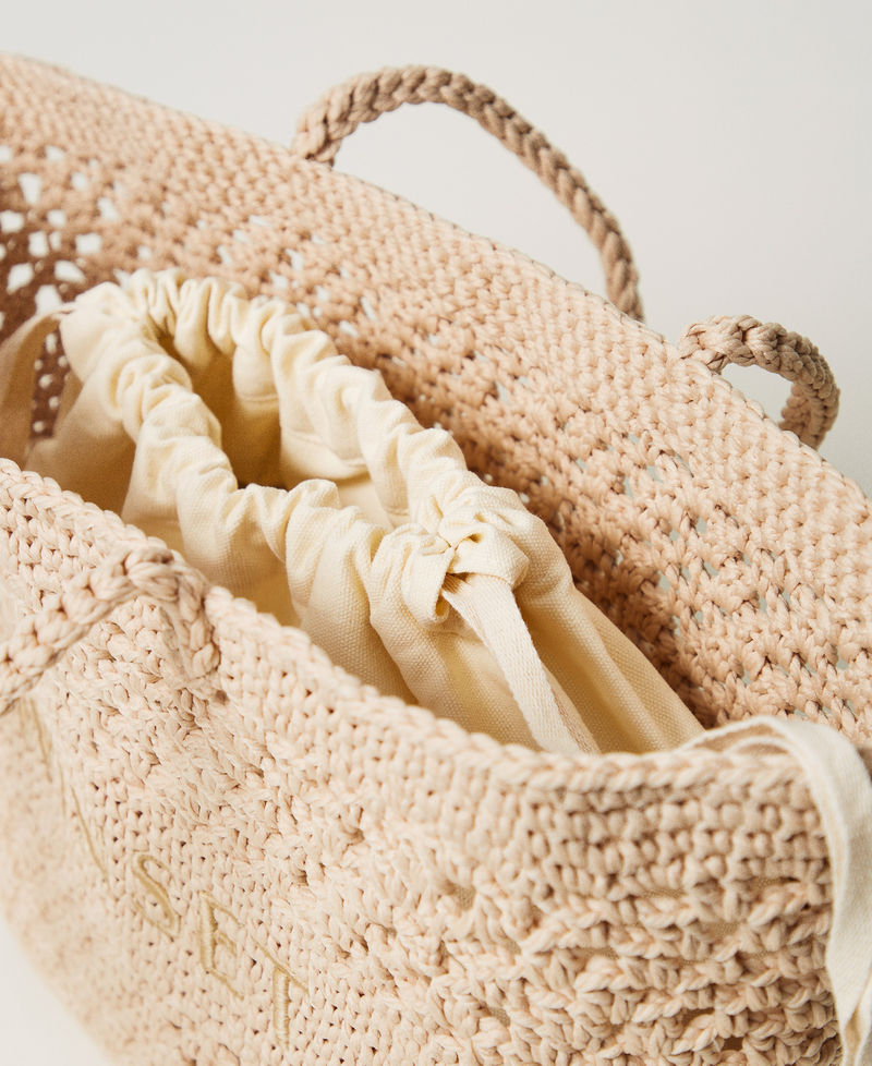 Gehäkelter Shopper „Bohemienne“ Natur Weiß Frau 251TD8110_00497_04