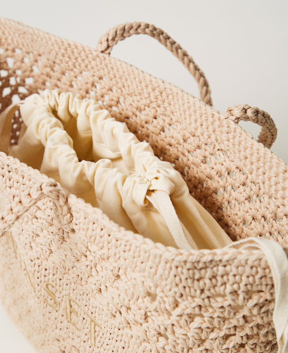 Gehäkelter Shopper „Bohemienne“ Natur Weiß Frau 251TD8110_00497_04