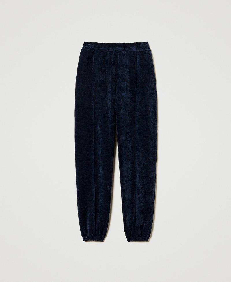 Velvet joggers Blackout Blue Woman 242LL2PEE_00481_S0