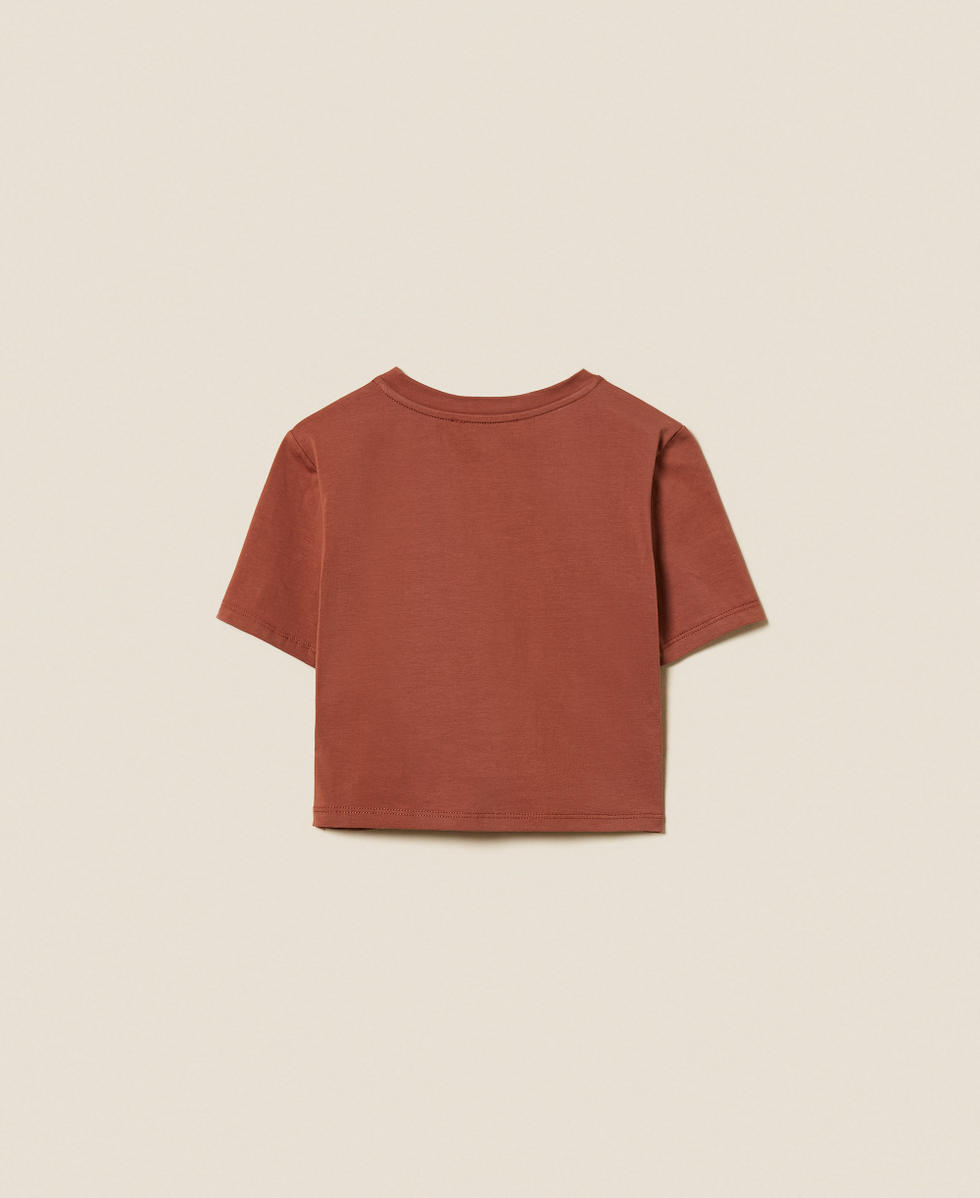 T-shirt avec logo et finition crois&eacute;e