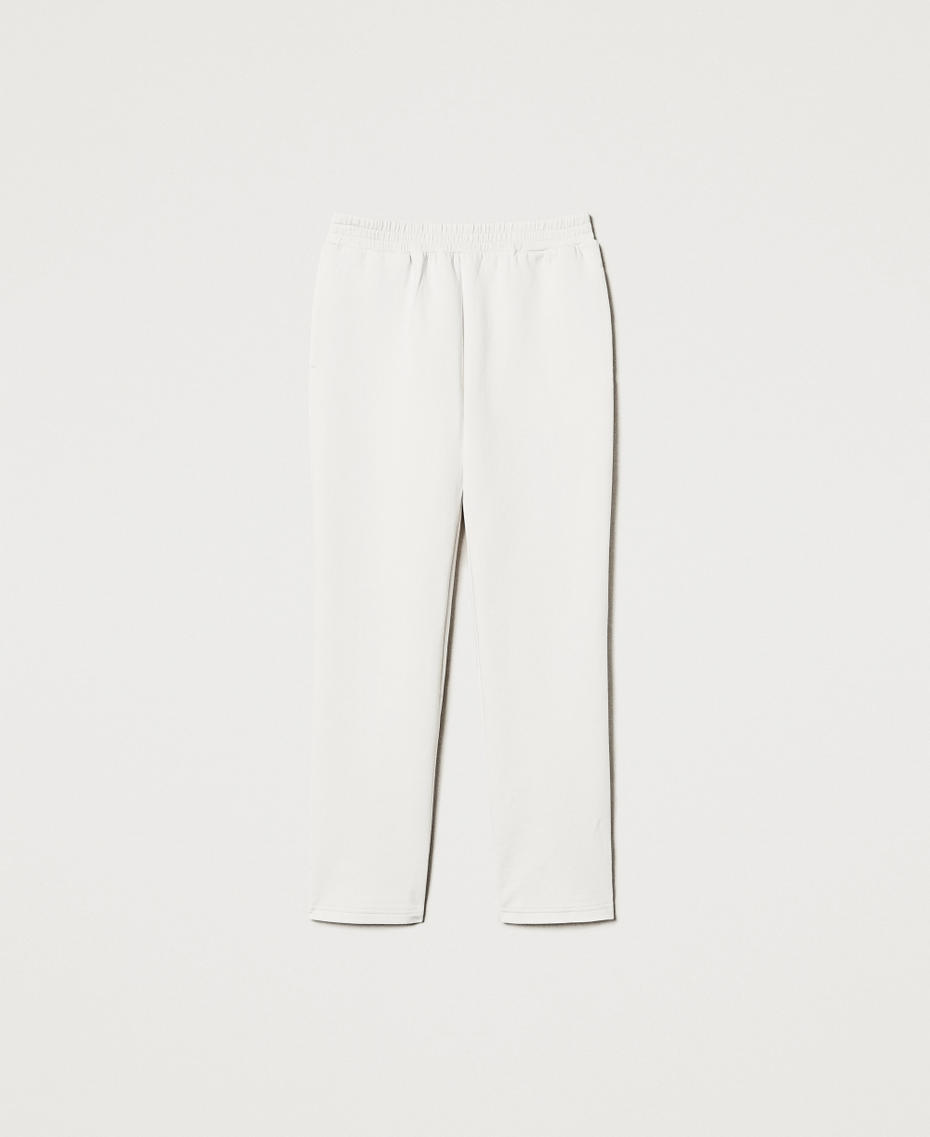 Scuba fabric cigarette trousers White Cloud Woman 251LL2VFF_12105_S0