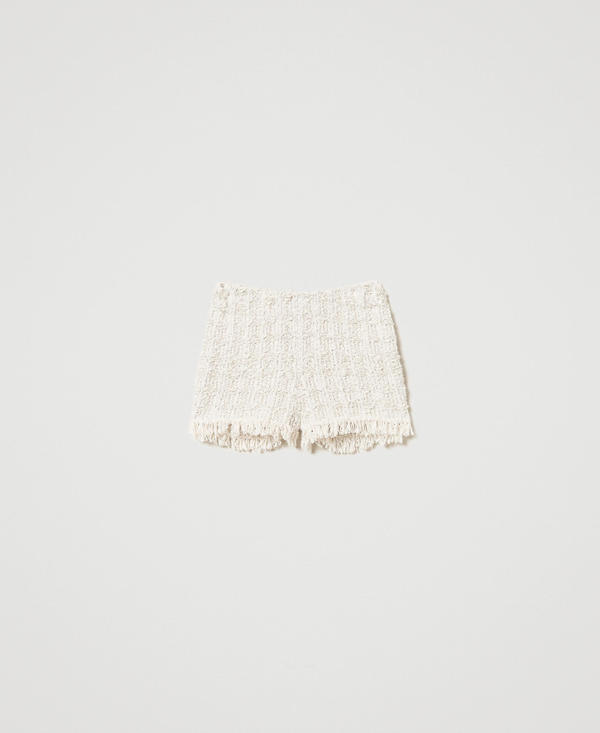 Strickshorts aus Lurex-Jacquard