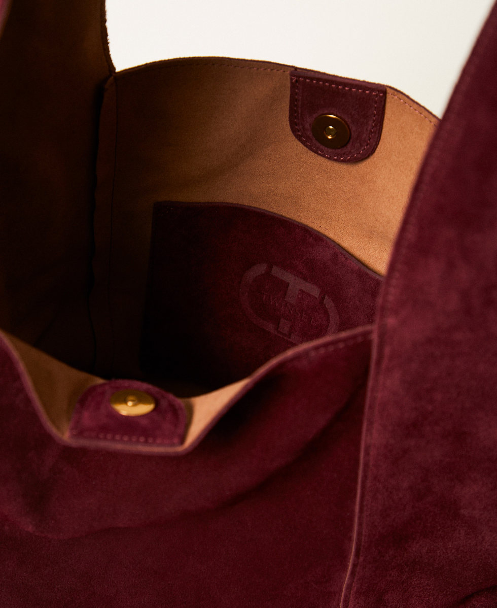 Besace &laquo; Ventotene &raquo; en cuir velours Violet &laquo;&nbsp;Winetasting&nbsp;&raquo; Femme 252TB7380_05609_04