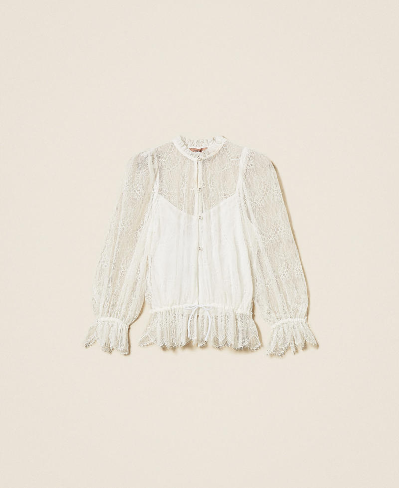 Valenciennes lace shirt White Snow Woman 262TP274C_00282_S0
