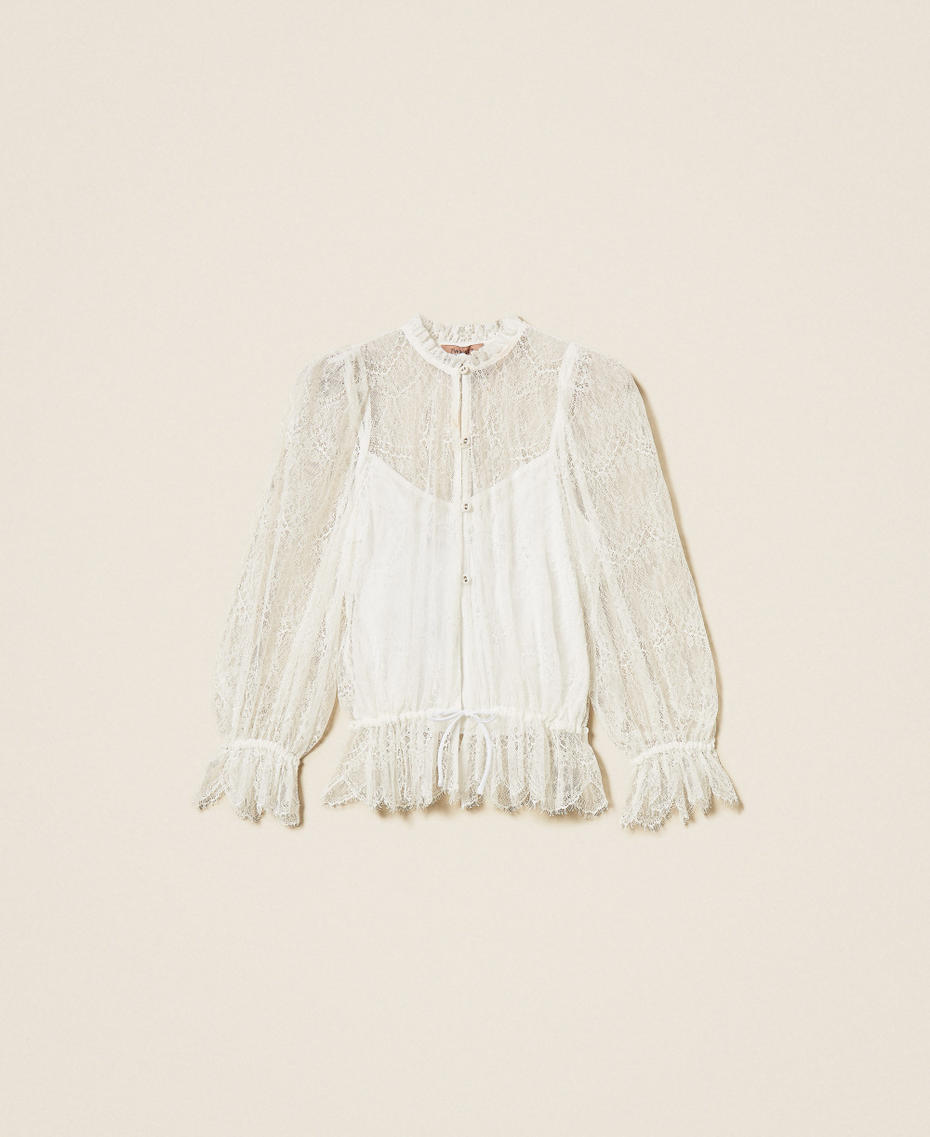 Valenciennes lace shirt White Snow Woman 262TP274C_00282_S0