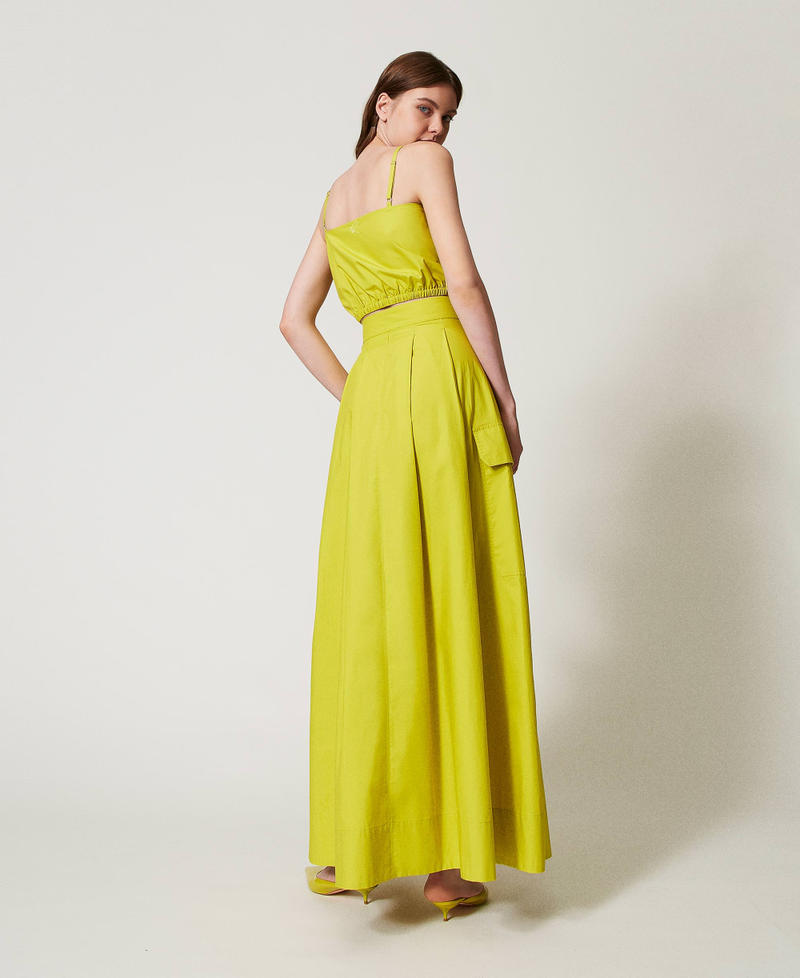 Gonna lunga in popeline con pieghe Citronelle Donna 251AP2307_00910_02
