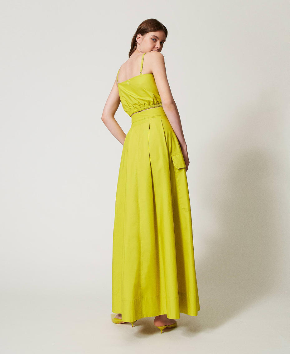 Gonna lunga in popeline con pieghe Citronelle Donna 251AP2307_00910_02
