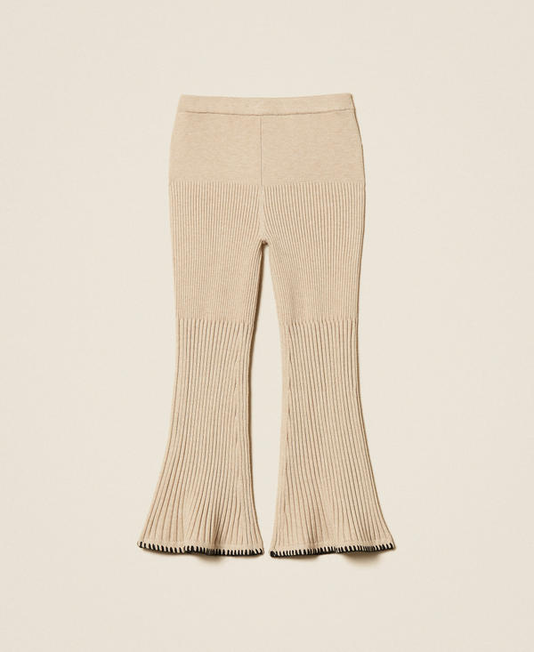Girls' rib knit trousers