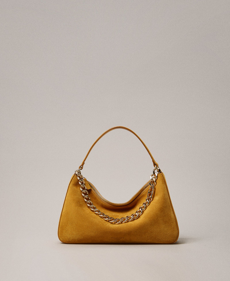 'Liliane' medium suede bag Mustard Yellow Woman 252TB7162_12607_PS
