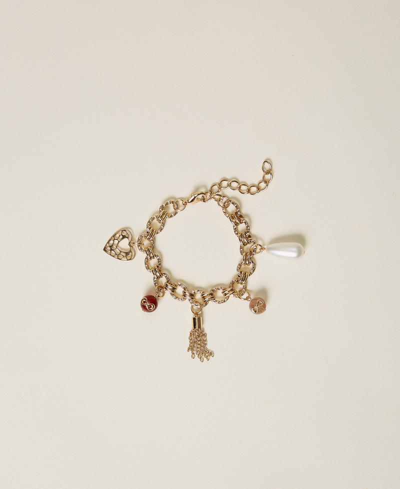 Bracelet with multicolour stones Indian Red/Cashmere Rose Woman 261TO5022_13529_01