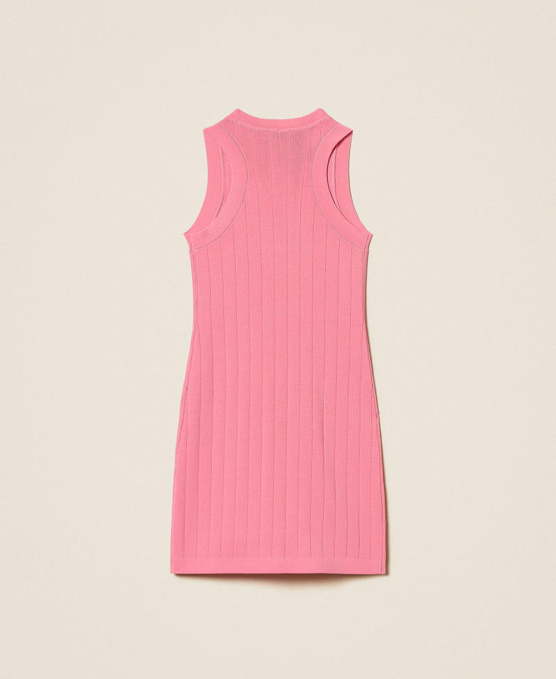 Kurzes Strickkleid mit Kn&ouml;pfen &bdquo;Aurora Pink&ldquo;-Rosa M&auml;dchen 261GJ3063_07207_S1