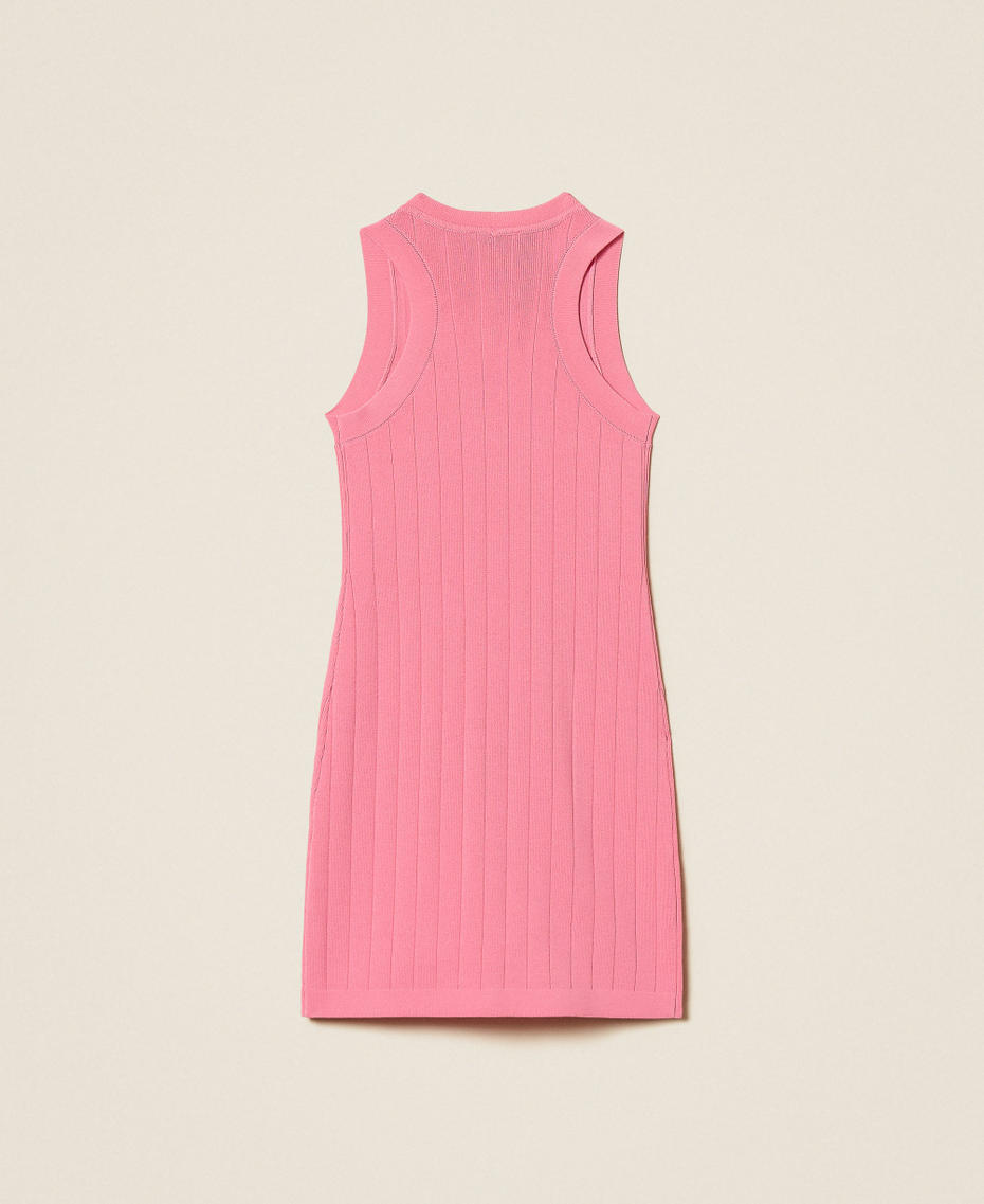 Kurzes Strickkleid mit Kn&ouml;pfen &bdquo;Aurora Pink&ldquo;-Rosa M&auml;dchen 261GJ3063_07207_S1