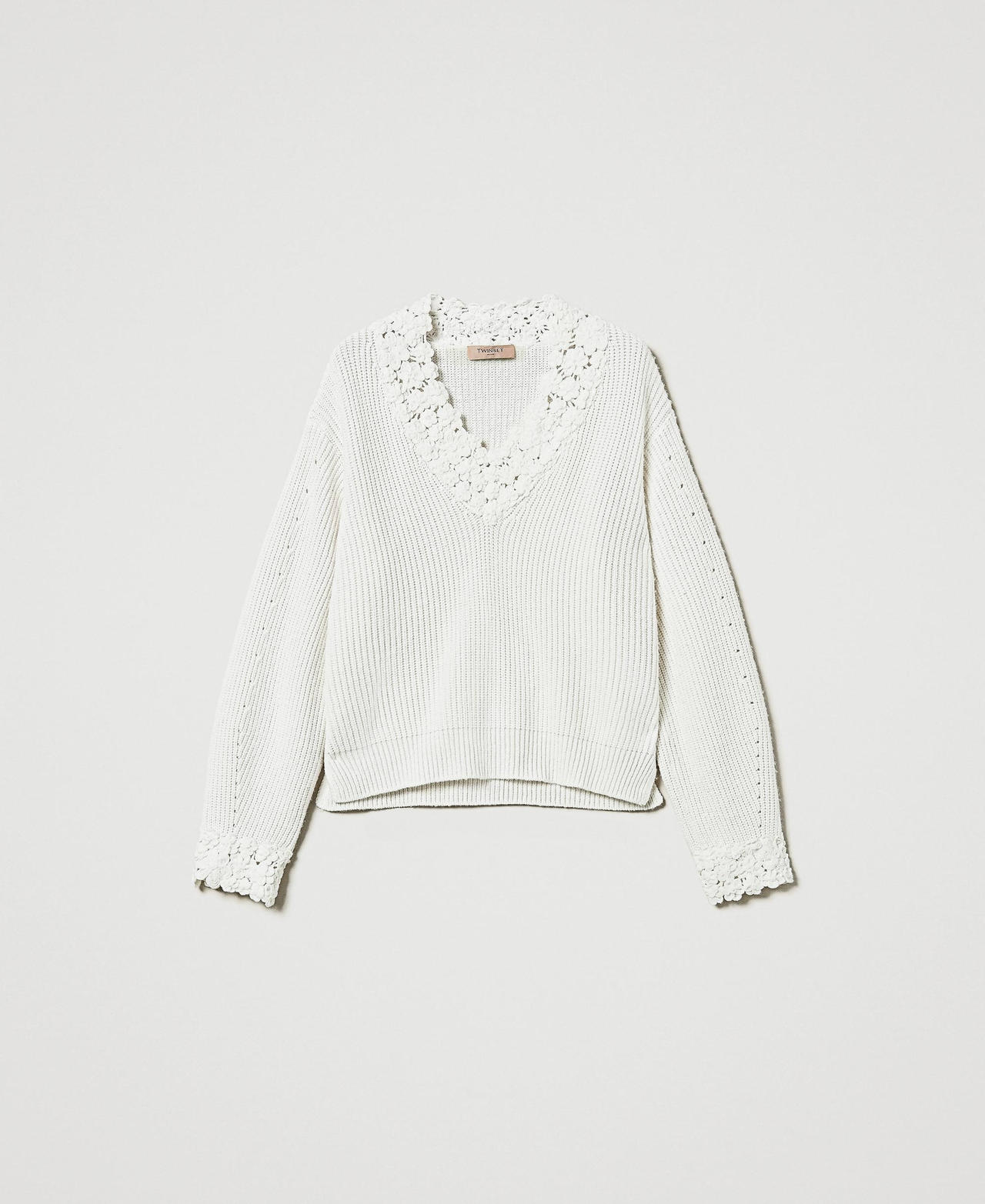 Scee by twin set Maglia in misto lana con ricamo