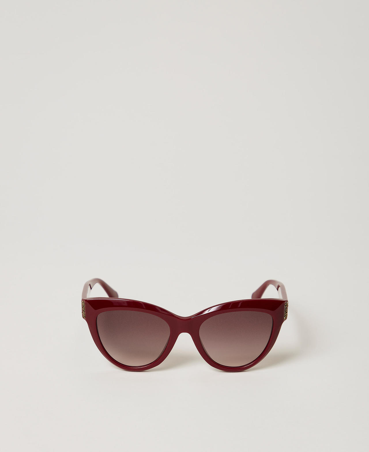 Sonnenbrille in Schmetterlingsform mit Blumen "Shiny Full"-Bordeaux Frau 999TZ5062_12467_01