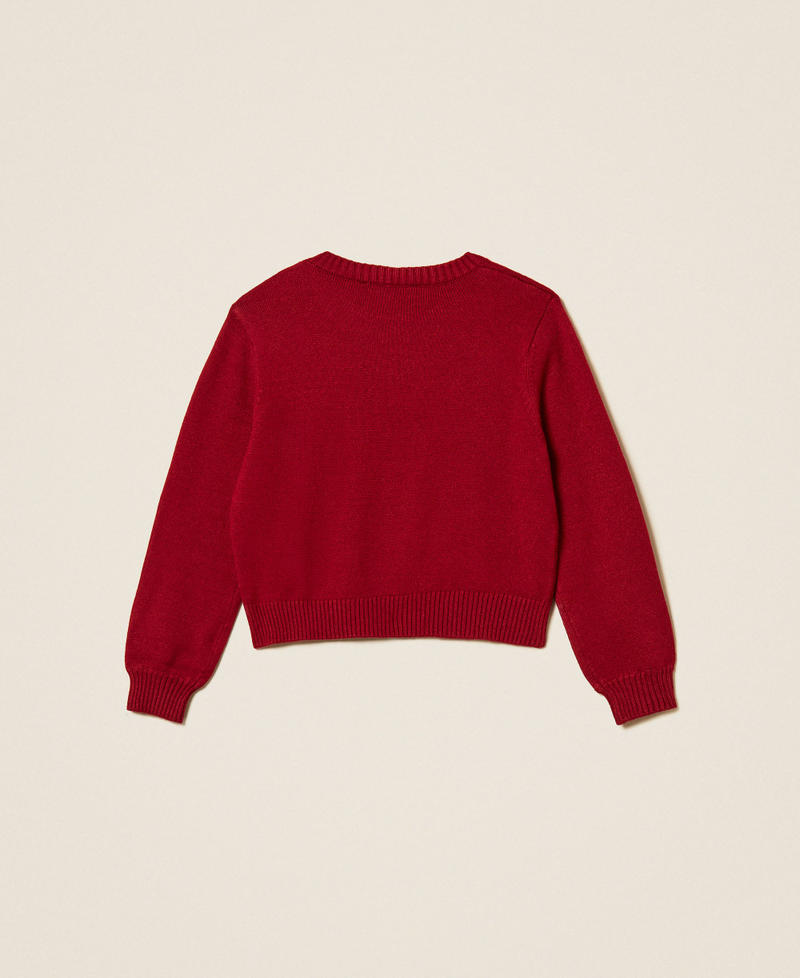 Sweter w paski z guzikami Red Ruby Dziewczynka 262GJ3031_13704_S1