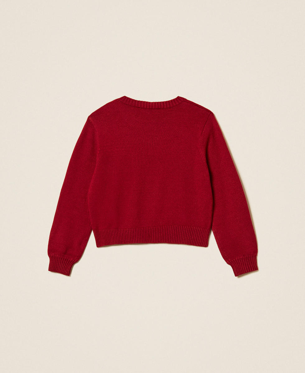 Maglia a righe con bottoni Red Ruby Bambina 262GJ3031_13704_S1