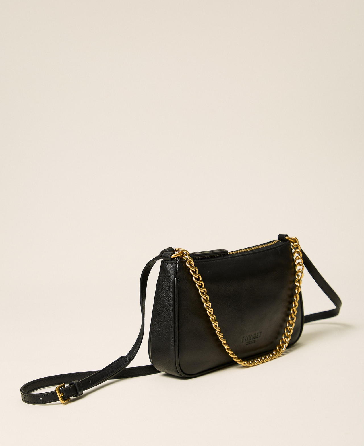 Borsa a tracolla in pelle Nero Donna 262TB7184_00006_02