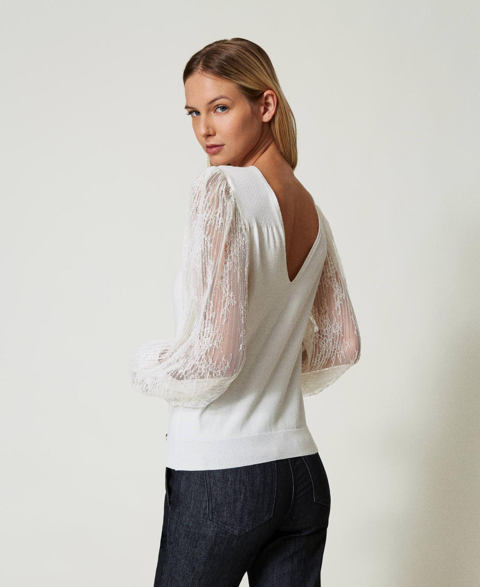 Pull avec dentelle clearance