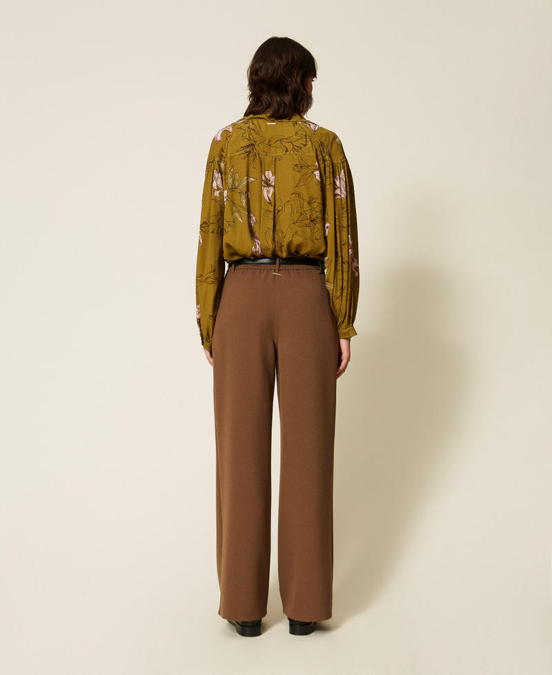 Pantalon ample en cady avec ceinture Teck Femme 262LI2DPP_13661_03