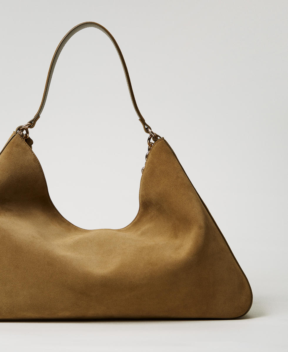 'Liliane' large suede bag Bonsai Green Woman 252TS8ECC_00709_02