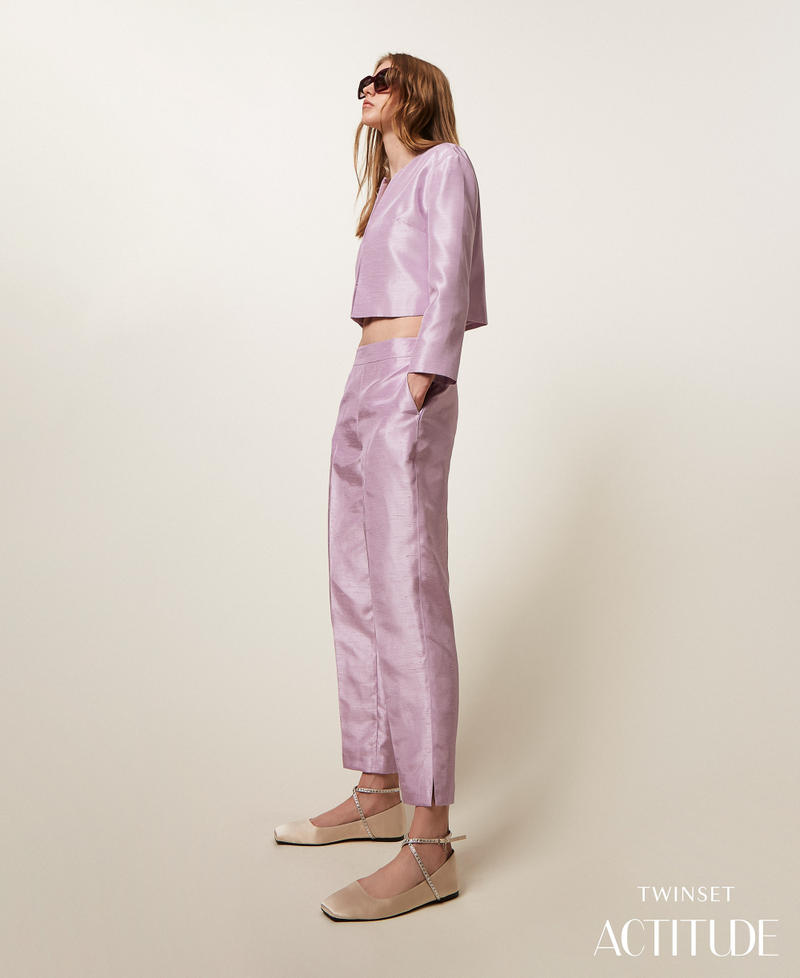 Shantung trousers Fair Orchid Purple Woman 252AP2183_12560_PA