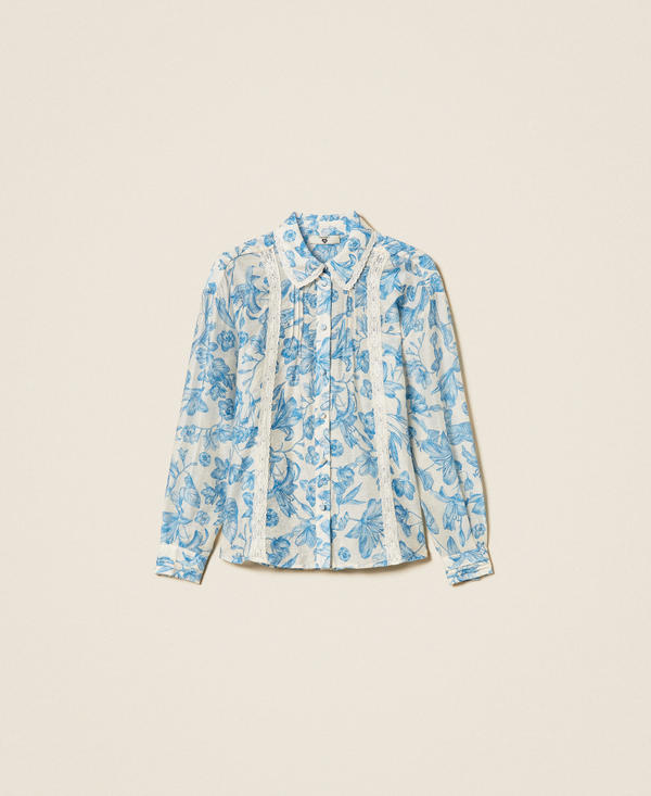 Floral shirt with lace