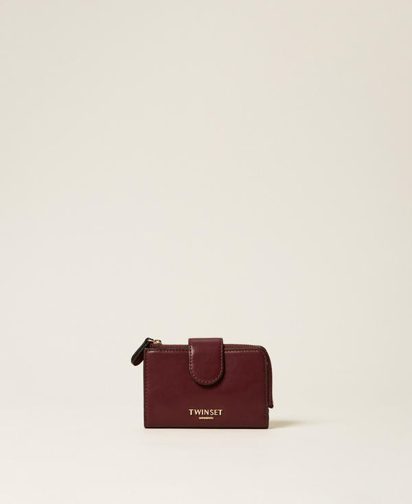 Medium wallet with logo and strap