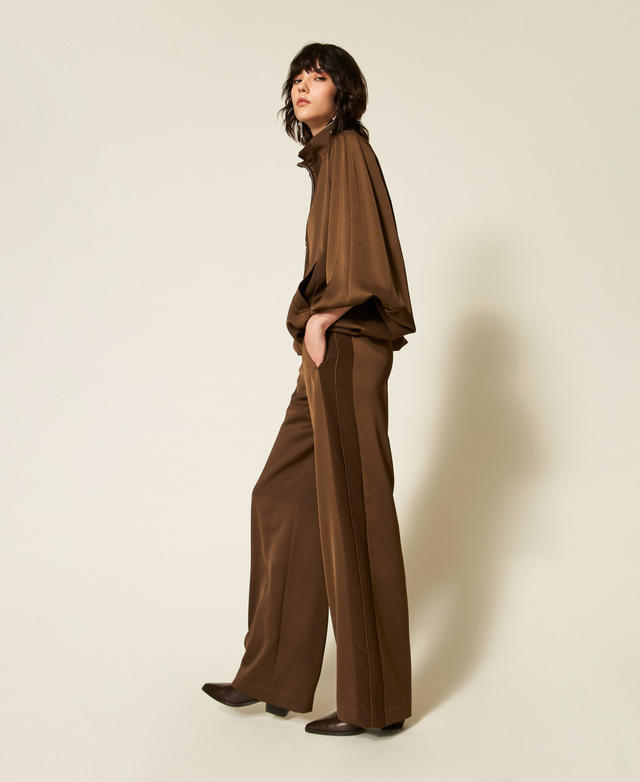 Pantalon palazzo en envers satin