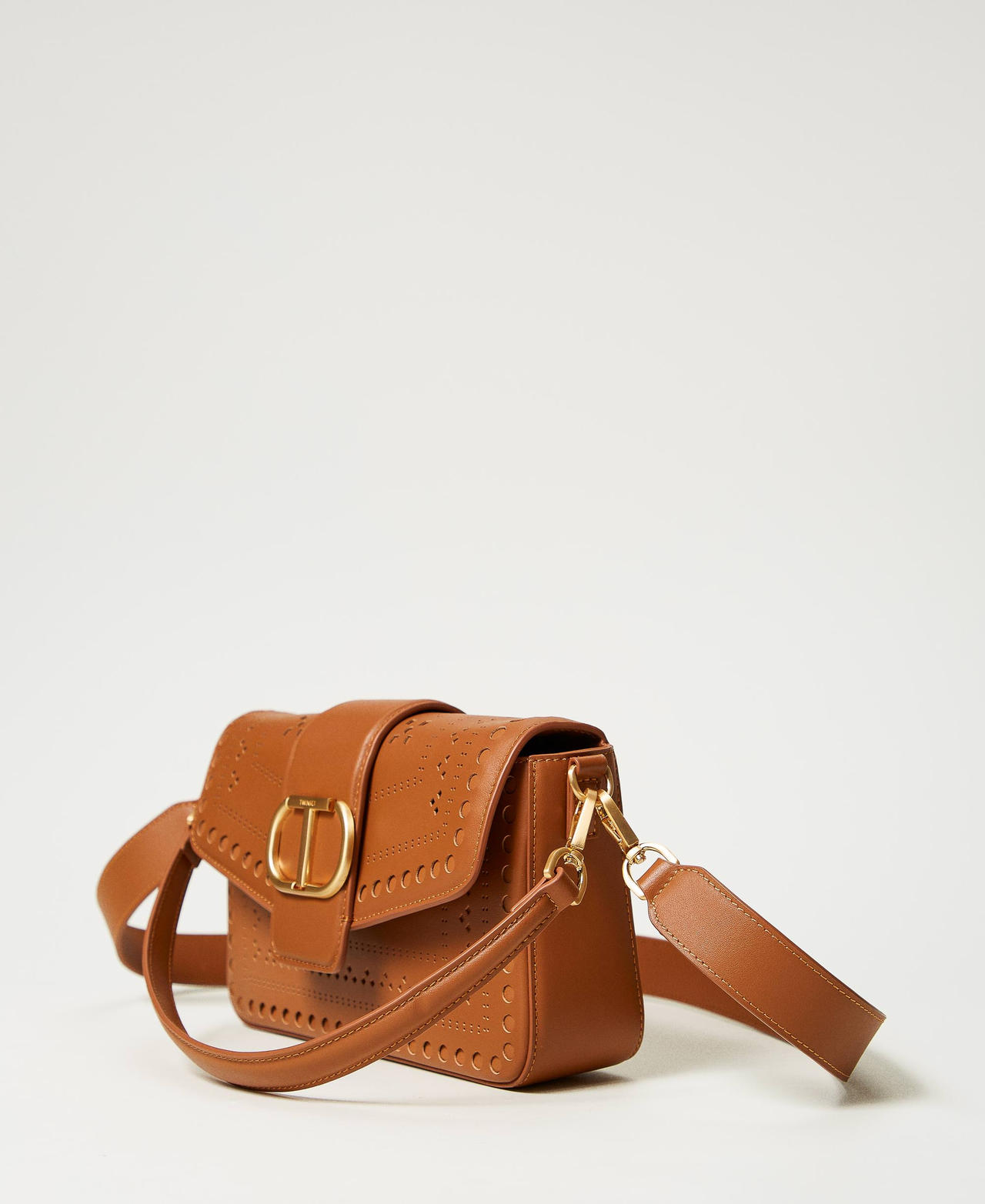 Borsa a tracolla ‘Amie’ in pelle traforata Cuoio Donna 251TD8230_00057_02