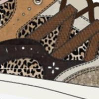 Sneakers running in pelle Fantasia Leopardo Donna 13713_C