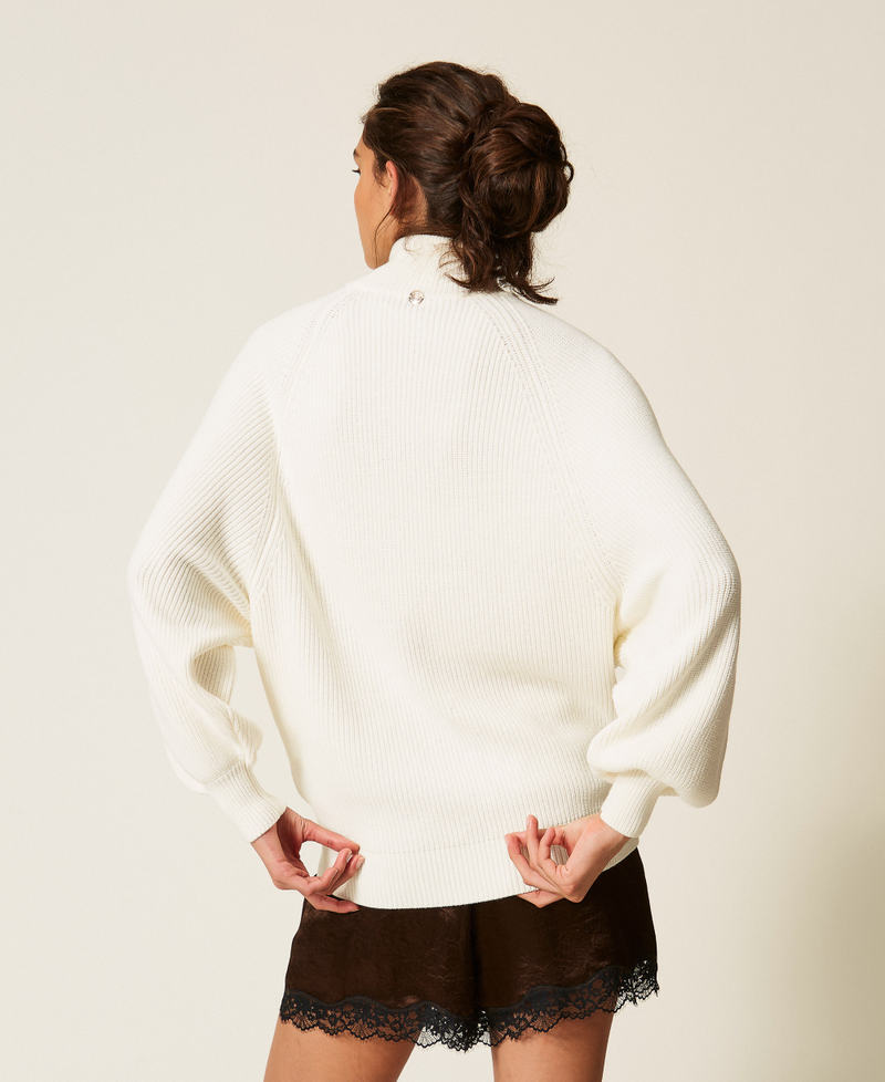Oversized jumper with roller neck White Snow Woman 262AP3043_00282_03