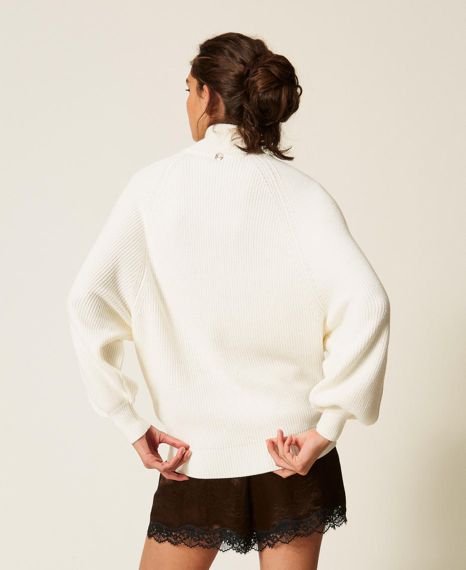 Oversized jumper with roller neck White Snow Woman 262AP3043_00282_03