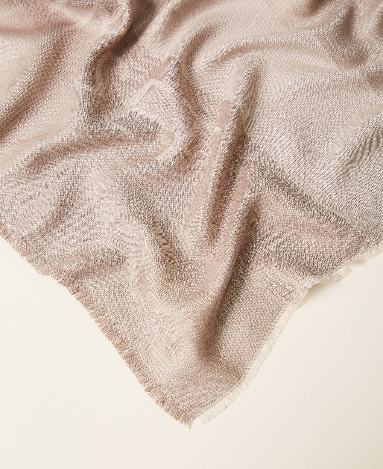 Jacquard stole with logo Mastics Woman 262TO5490_00369_02