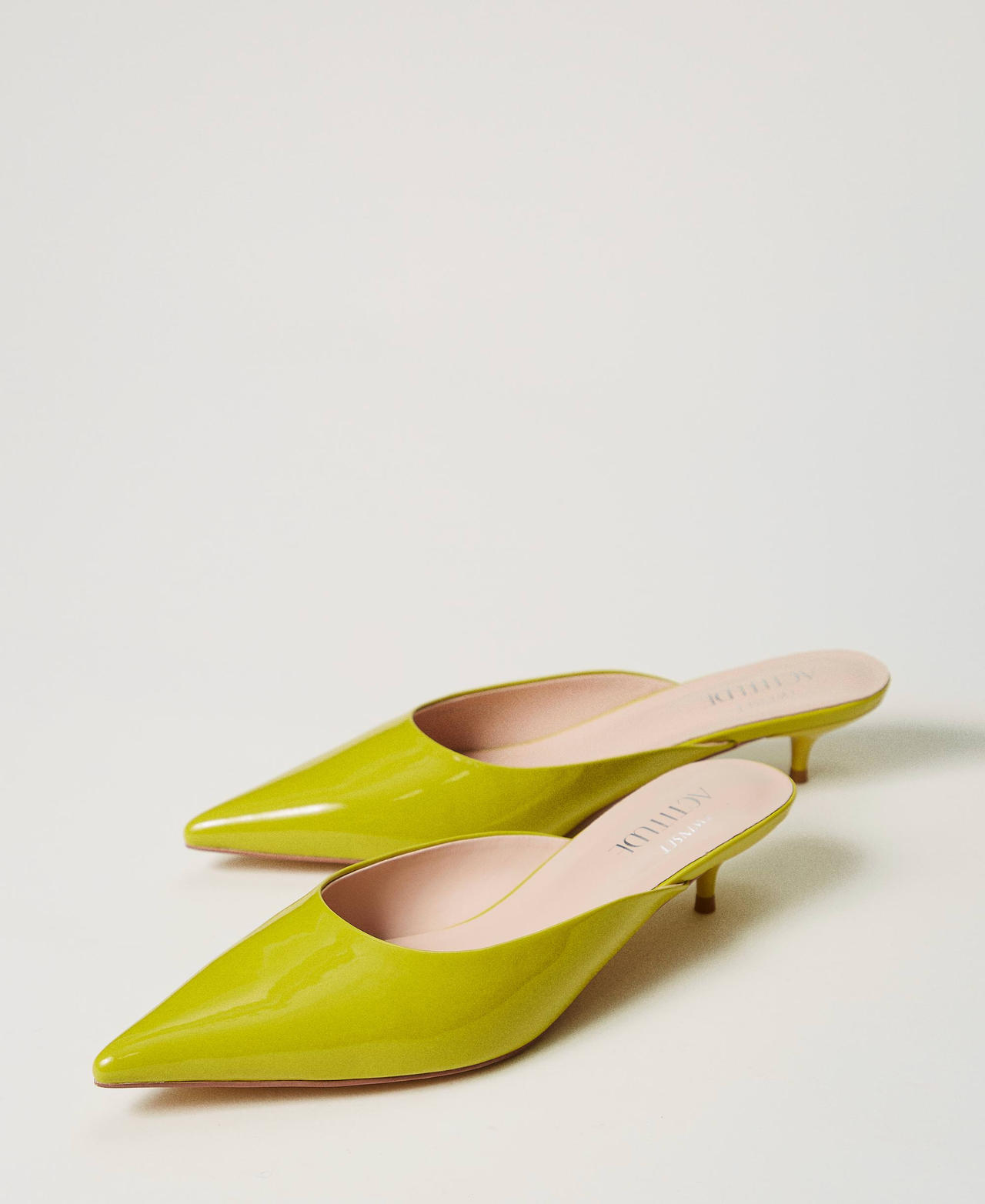 Faux patent leather mules court shoes Citronelle Woman 251ACP012_00910_02