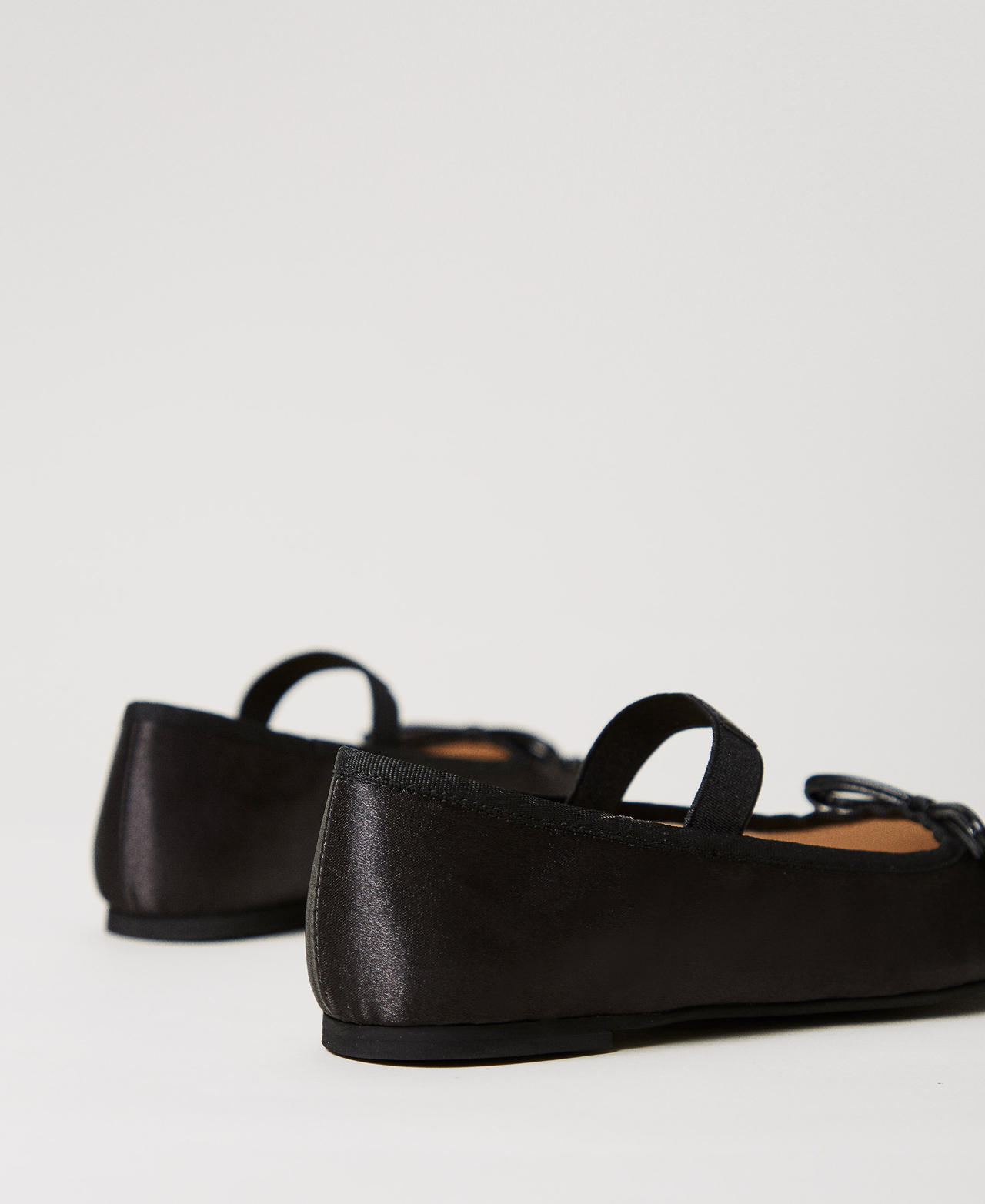 Satin ballet flats with strap Black Girl 251GCJ022_00006_03