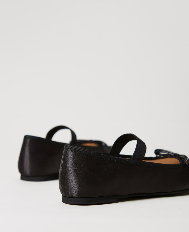 Satin ballet flats with strap Black Girl 251GCJ022_00006_03