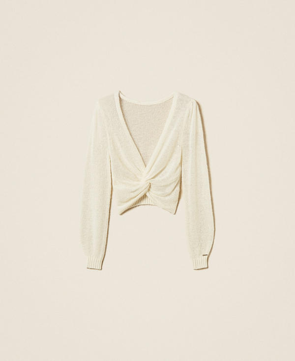 2-in-1-Schulterw&auml;rmer-Pullover mit &uuml;berkreuzten Details