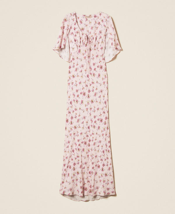 Long floral print dress